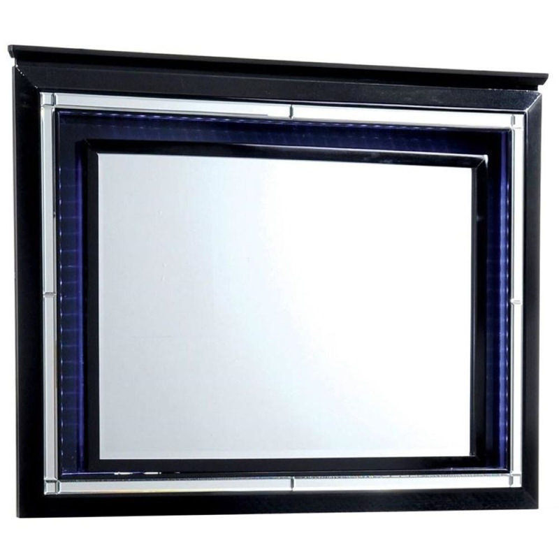 Sidney Modern & Contemporary Dresser Mirror, Black