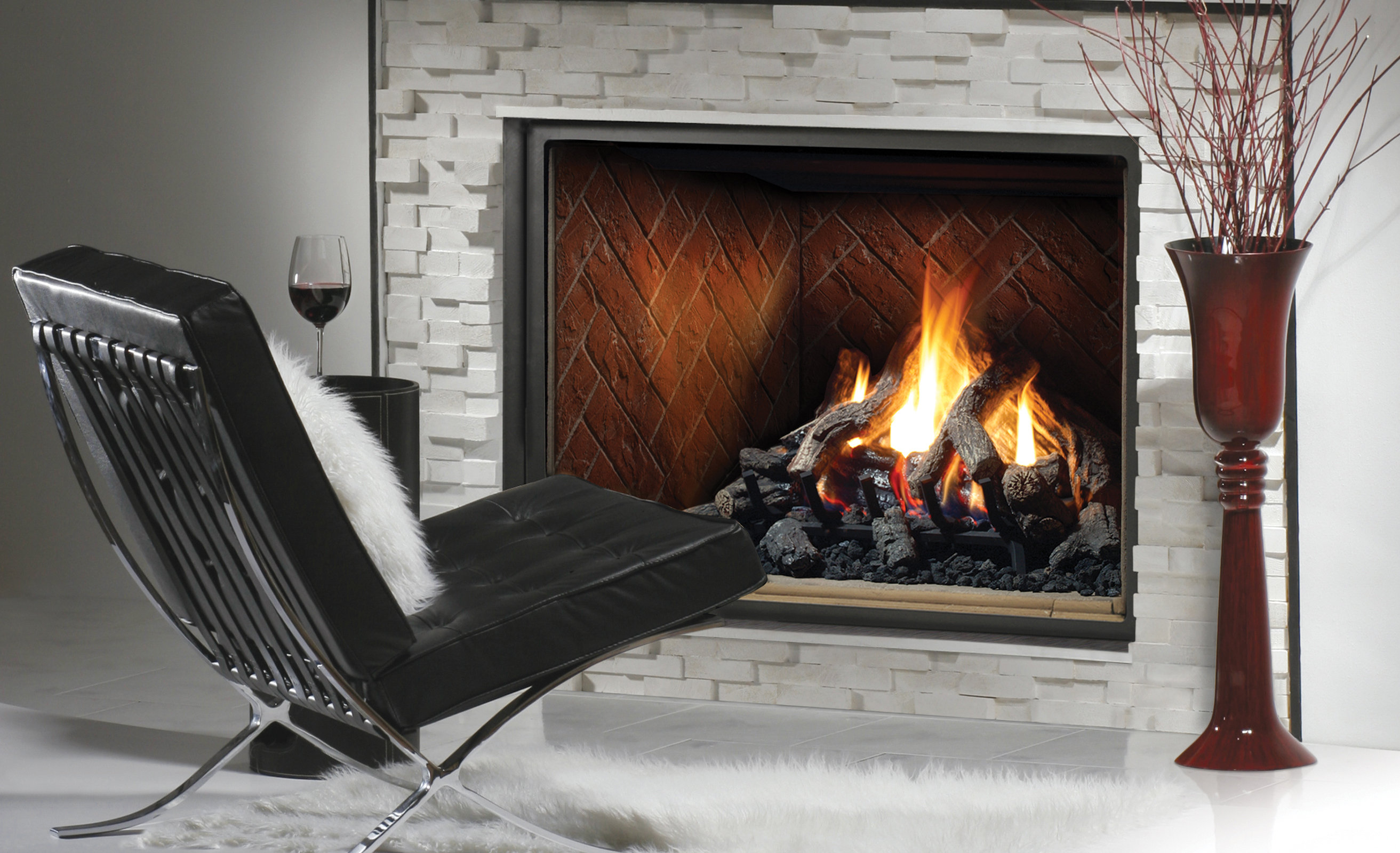 Kingsman Fireplaces Direct Vent Wall Mounted Fireplace Insert | Wayfair