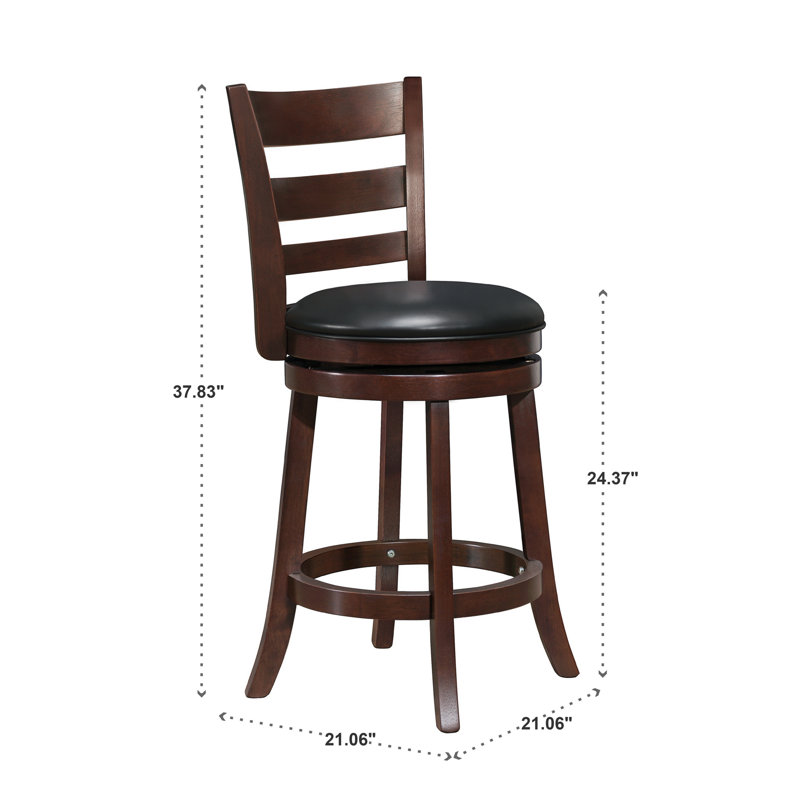 Tabouret de bar et de comptoir Adelynn, Tabouret de comptoir (assise de 24 po de hauteur)