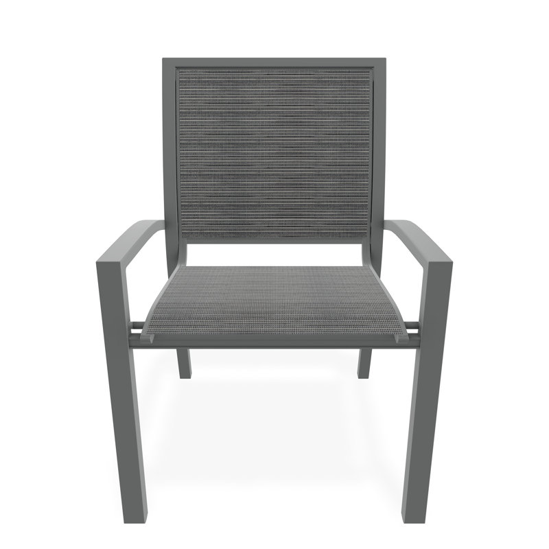 Kendall Outdoor Dining Chair, Graphite, Destiny Steel