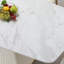Table de salle à manger en pierre de 71 pouces de couleur blanc de Carrare et base piédestal rayée