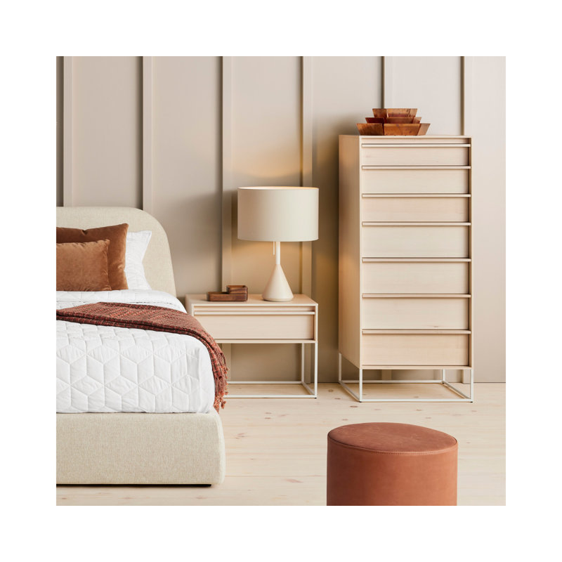 Flask Table Lamp, Whitewashed Ash