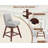 Counter Height Bar Stools Set Of 2 - 360° Swivel Bar Stools With Curved Back,35.8" Tall Linen Bar Chair With Footrest For Kitchen Island, Dining, Cafe-2034267850