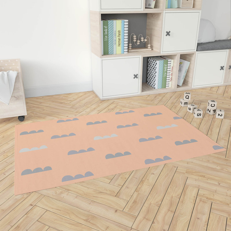 Dino Cloud Kids Play Mat, Rectangle 2' x 3'