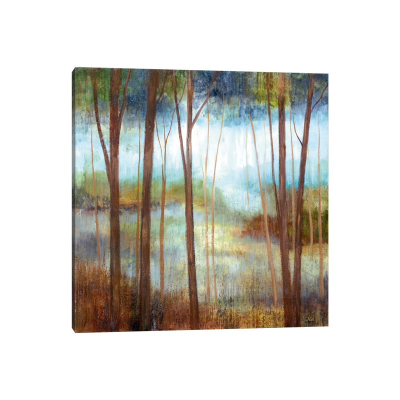Soft Forest II by Nan - Painting on Canvas, 30.48 cm H x 30.48 cm W, Wrapped Canvas