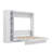 Full-Size Murphy Wall Bed Featuring Functional Shelves, Closet & Subtle LED Lighting-469050351-469050350