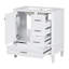 Ensemble de meuble-lavabo moderne avec ensemble lavabo 30 po, meuble-lavabo moderne avec porte à fermeture douce et 3 tiroirs, structure en bois massif (blanc)-1741392801-1741392802