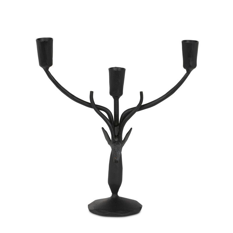 Stag Candle Holder, Small, Small, Black
