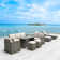 Wicker 10 - Person Patio Conversation Sets with Cushions
