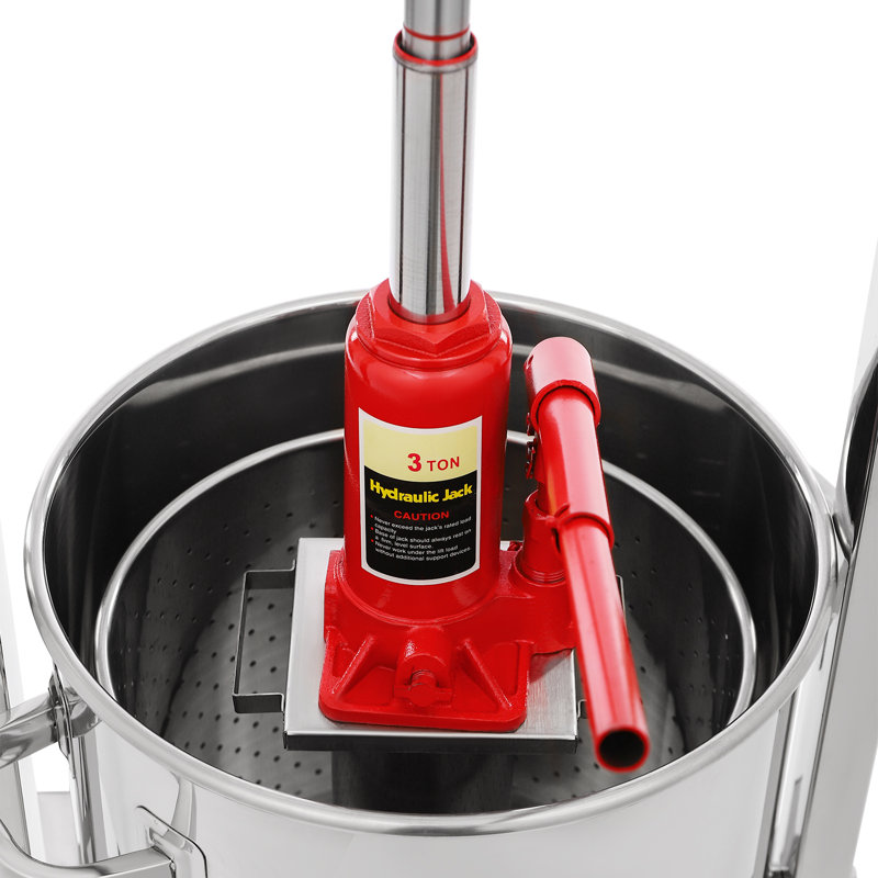 Pressoir à fruits manuel en acier inoxydable YYBUSher 5,8 gallons