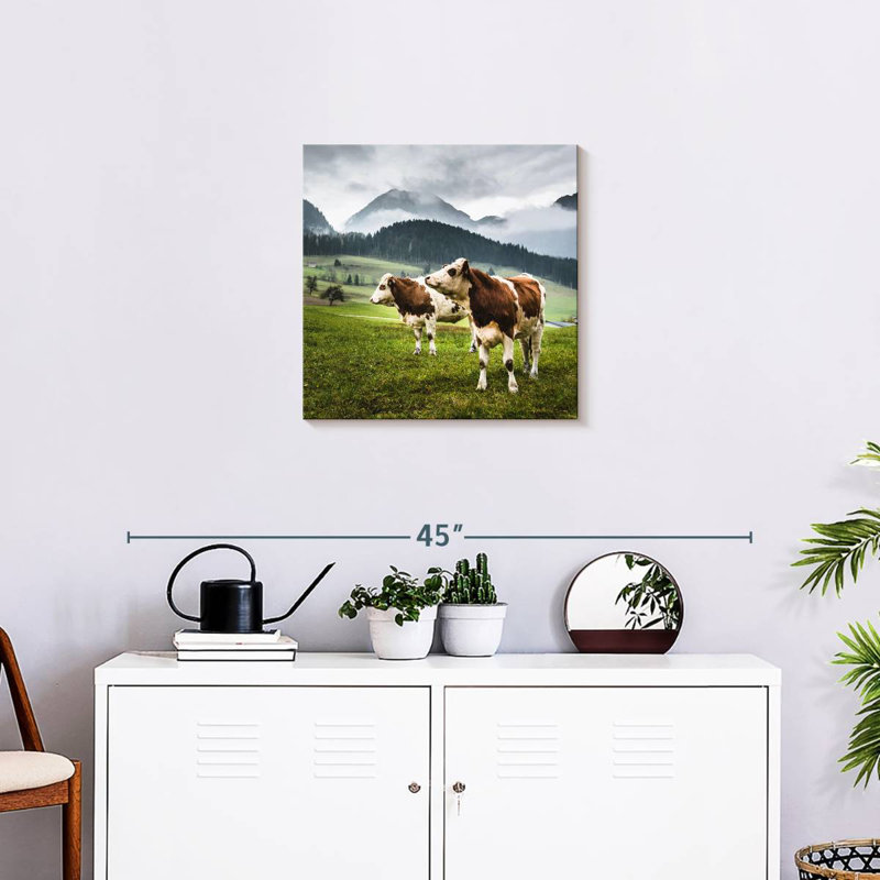 Crowle Wild Alpine Cows, 20" H x 20" W