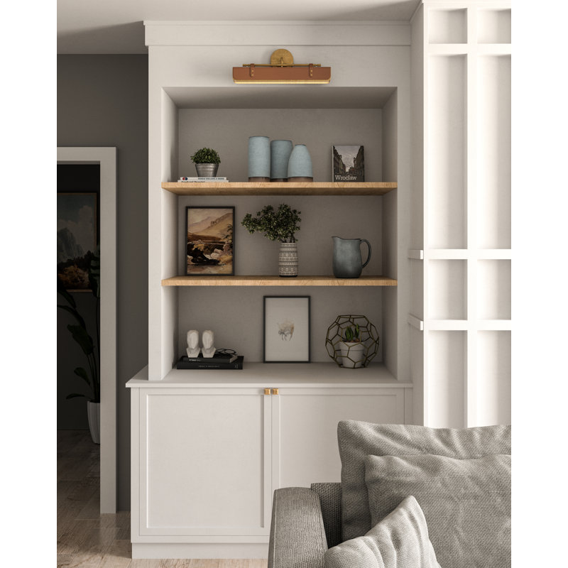 Valise Vintage Brass LED Wall Sconce with Vegan Leather