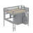 Gunjan Loft Bed with Bookshelf,Drawers,Desk,and Wardrobe-1069354025-1069354020