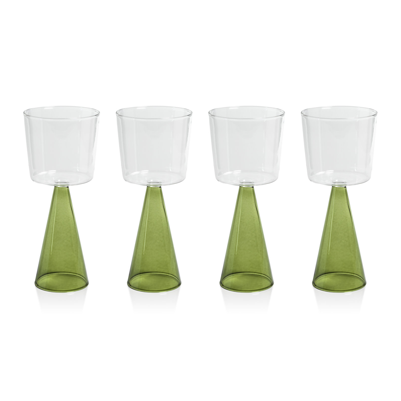 Monticello Red Wine Glass, Green, 9.81 Oz