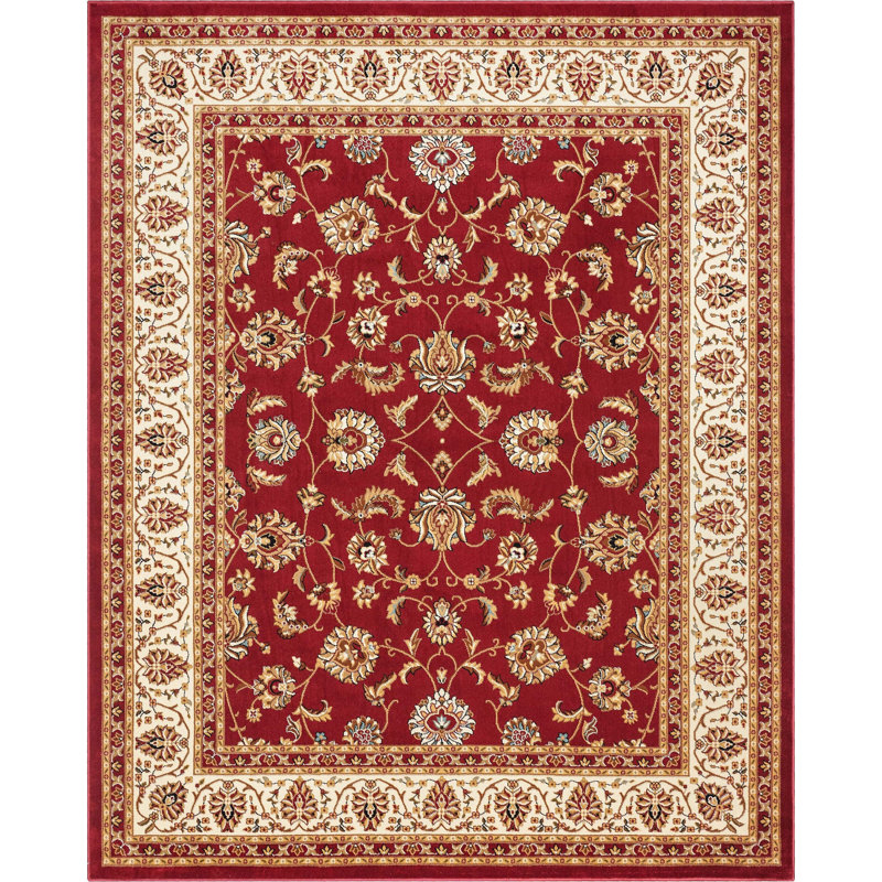 Belliere Sarouk Red Traditional Rug, Rectangle 2'3" x 3'11"