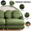 Canapé-lit 68 po en bois massif pour salon, 2 places avec coussins de repose-pieds amovibles Canapé pour canapé de salon, chambre à coucher, vert-131462914-131462915