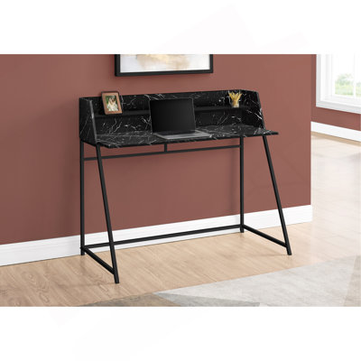 Bureau d'ordinateur, bureau personnel, ordinateur portable, tablettes de rangement, L 48 po, bureau, métal
