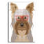 Art mural en verre épique «Yorkshire Terrier portant des lunettes de hipster 2» par Furbaby Affiliates-2133909021