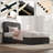 Bensu Boucle Upholstered Platform Bed-1503004643-1503004640