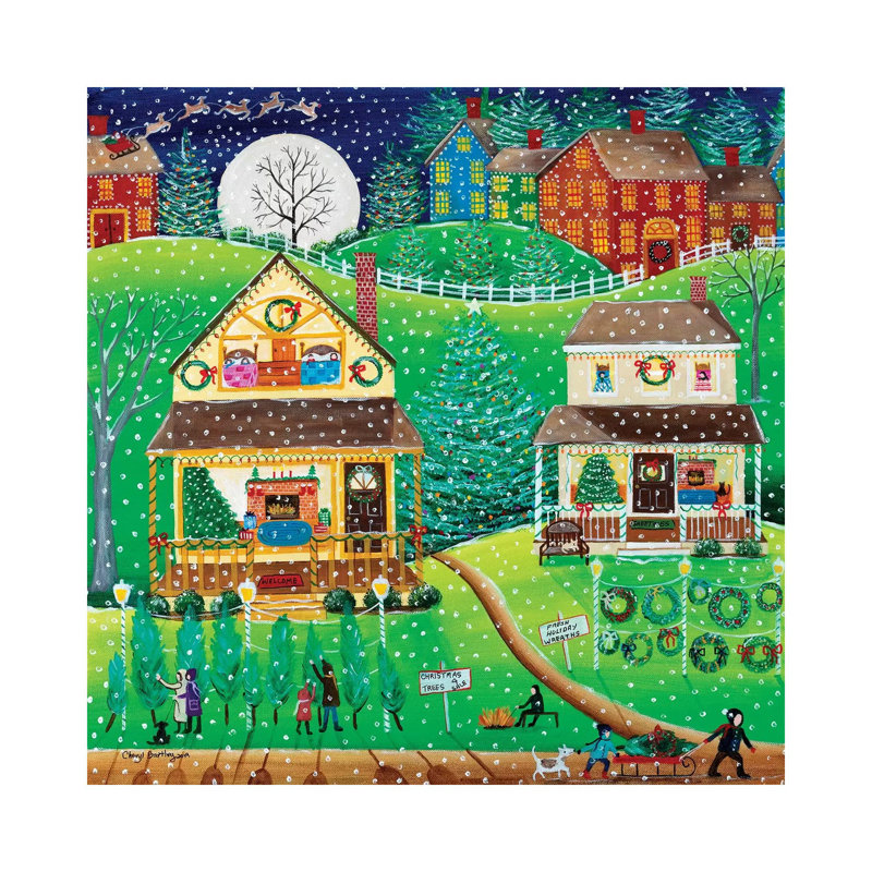 The First Snow by Cheryl Bartley - Painting on Canvas, Wrapped Canvas, 93.98cm H x 93.98cm W x 3.81cm D