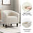 27”Wide Upholstered Solid Wood Barrel Accent Club Chair-1258697766