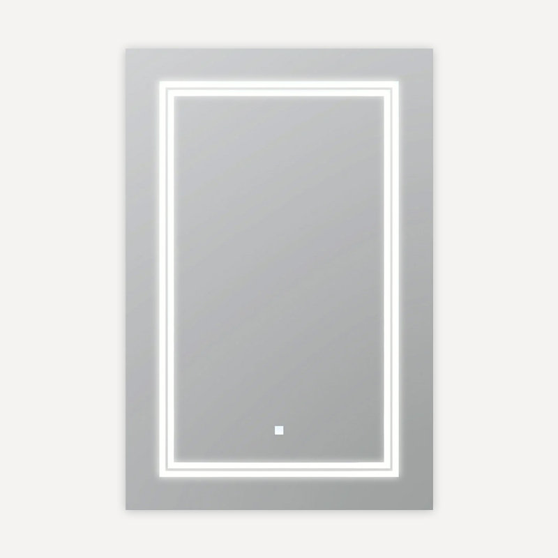 Sleek Soho 24"x36" LED Bathroom Mirror with Ambient Acrylight
