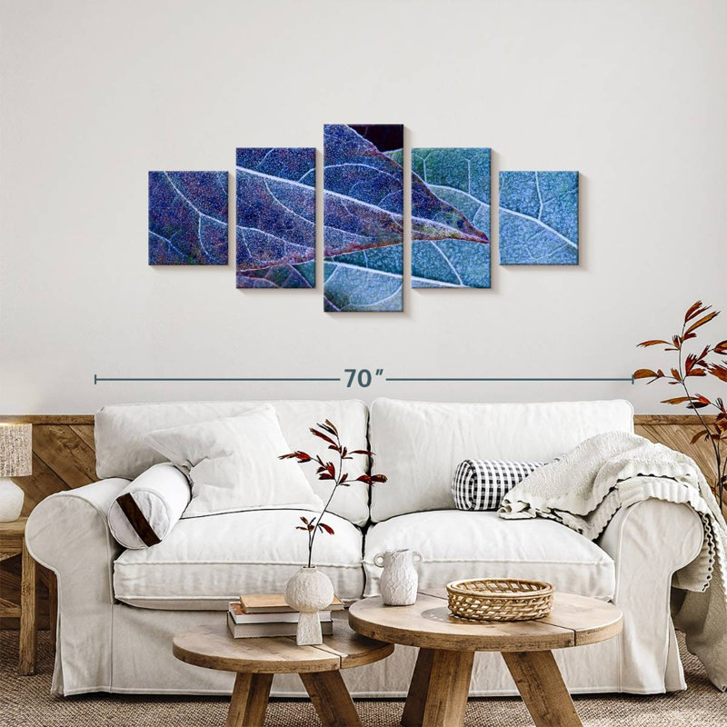Frosty Leaves, 24" H x 55" W