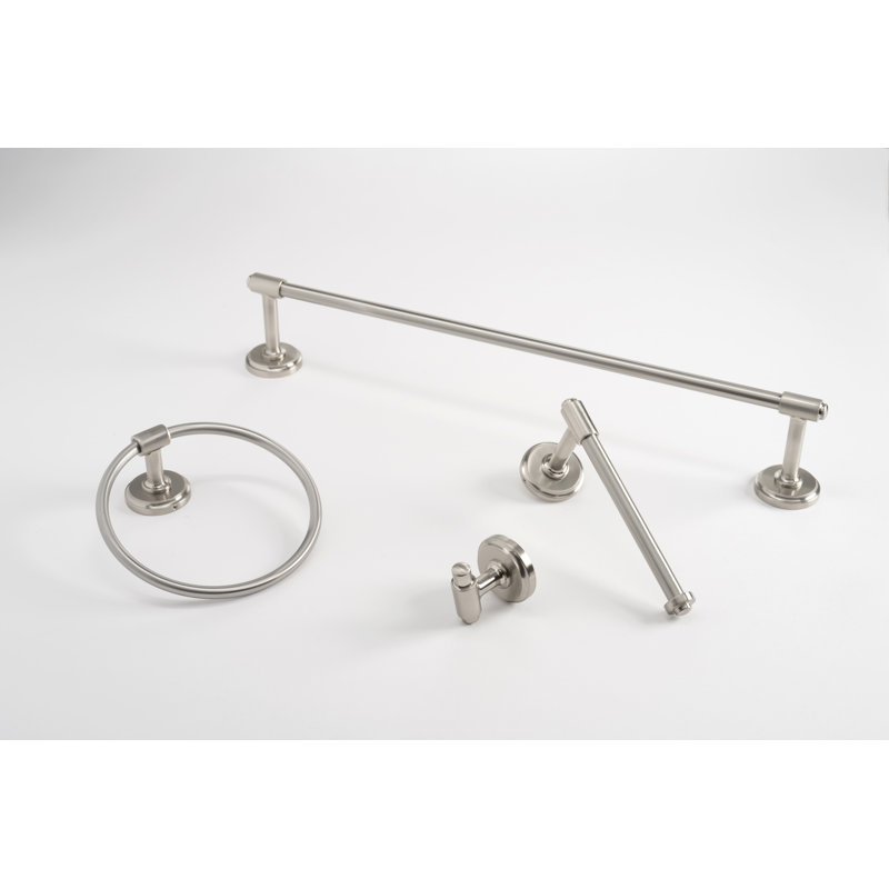 Porte-papier hygiénique Piper Collection - 7-3 / 8 "x 2" nickel satiné - Accessoire de salle de bain moderne Mid-Century