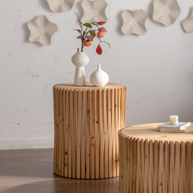Table basse cylindrique de style rétro