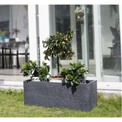 Blumenkasten Domitille aus Fiberglas