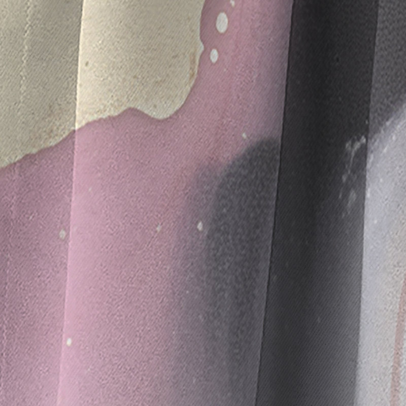 Kati - Rideau en marbre abstrait - Rideau en marbre occultant en velours - 1 panneau, L 52 po x L 108 po
