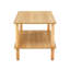Table basse pour le salon, 2 rectangulaires avec rangement ouvert et bois massif, stable, centre moderne et élégant, tablette, noyer, ajout attrayant-886670352