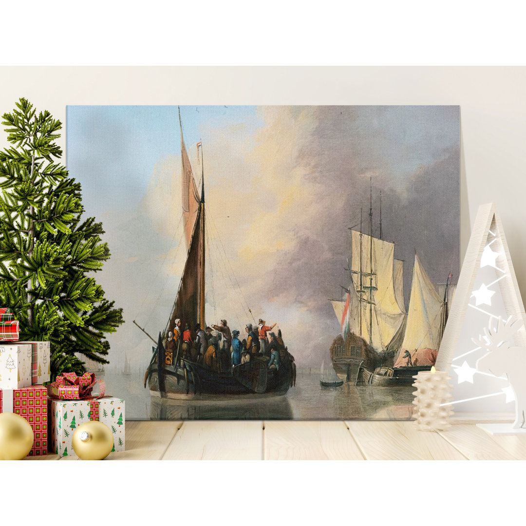 Old Master Seascape Canvas Print, Classic Maritime Art, Historical Sailing Ship Wall Decor, Vintage Nautical Painting
