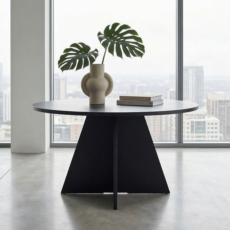 Table de salle à manger Arvada, Bois noir