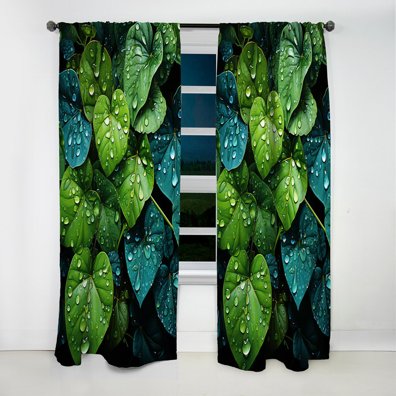 Bludovice - Rideau jungle - Rideau occultant sans motif - 1 panneau, L 52 po x L 90 po