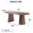 79" Oval Dining Table Duble Pedestal Dining Table Seats 9 Solid Wood Kitchen Table-117788856