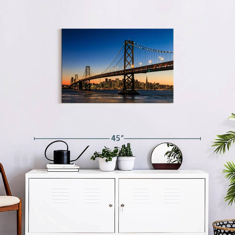 Lilie SF Bay Bridge Blue Hour, 20" H x 30" W