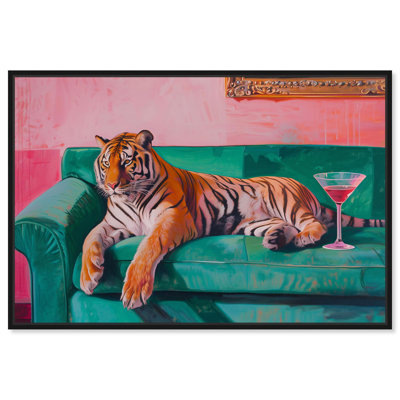 «Lounging Tiger», toile Art Feline par Art Remedy