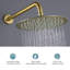 2-Setting 10" Round Shower System Including Rain Shower Head and Handheld Spray with Pressured-Balanced Valve-70166574