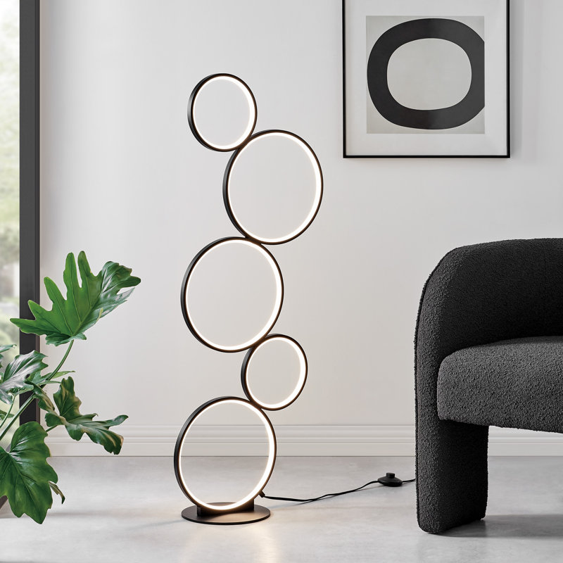 Lampe sur pied à DEL 44,75 po Tidore, Blanc