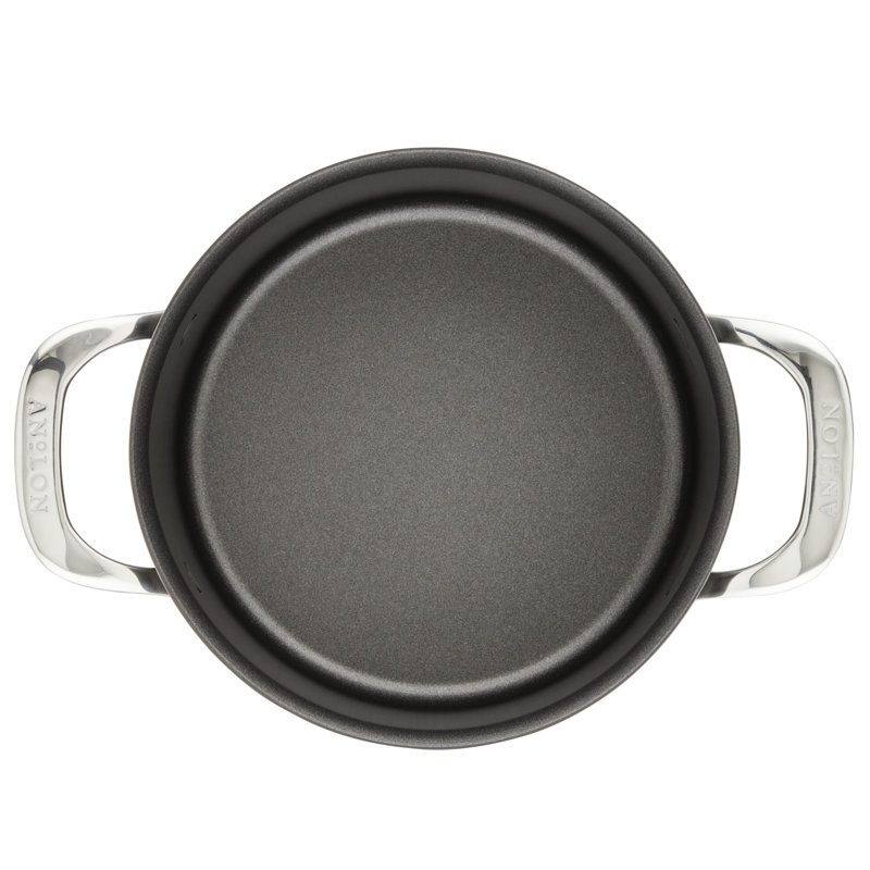 Anolon Ascend Hard Anodized Nonstick Saucepot with Lid, Induction Compatible 4 Quart