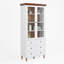 Armoire de rangement blanche en panneau de fibres à densité moyenne