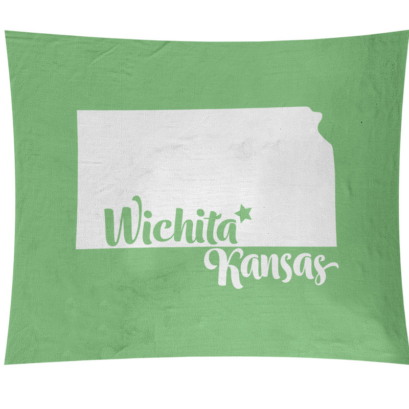 Tapisserie murale kansas wichita, H 88 po x l 104 po, Vert