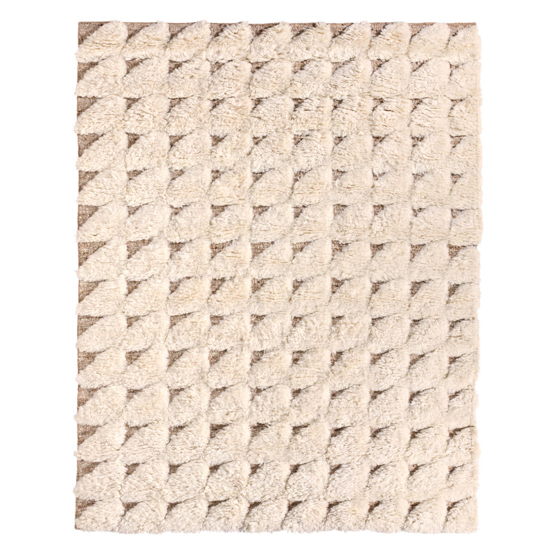 Jaipur Living Michael Habachy Saqqara GAM03 Handmade Contemporary IvoryWhite (8'x10'), Rectangle 9' x 12'
