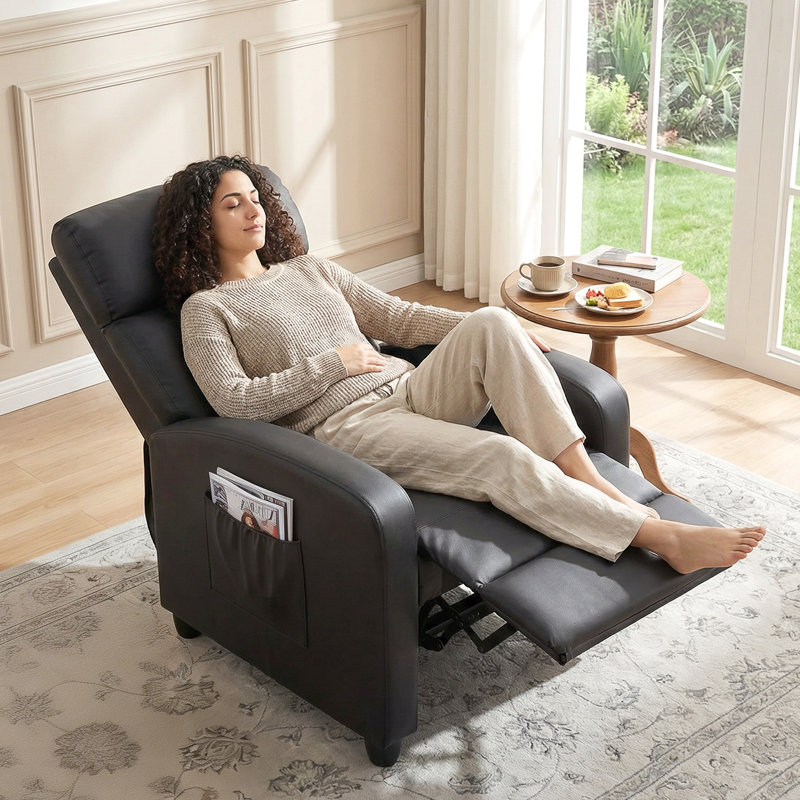 Ansley 68cm Wide with Massager, Black