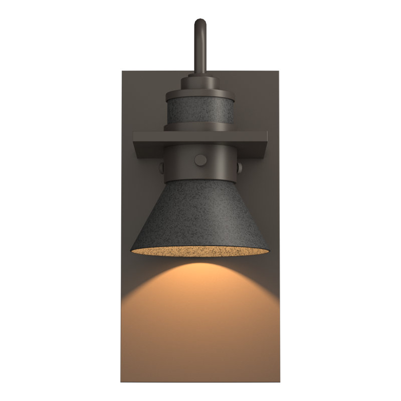 Erlenmeyer 1 - Bulb Outdoor Barn Light, Natural Iron, Coastal White