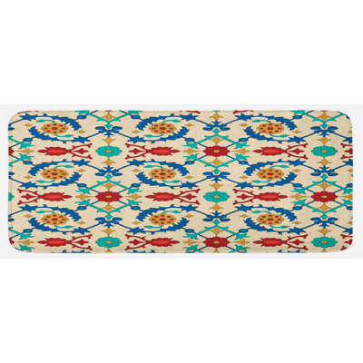 Eclectic Floral Polyester Kitchen Mat