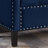 Upholstered Tufted Button Storage Bench With Nails Trim,Entryway Living Room Soft Padded Seat With Armrest,Bed Bench -Navy-1360847251