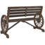 Banc de patio en bois massif 2 places Vidaxl-97884401