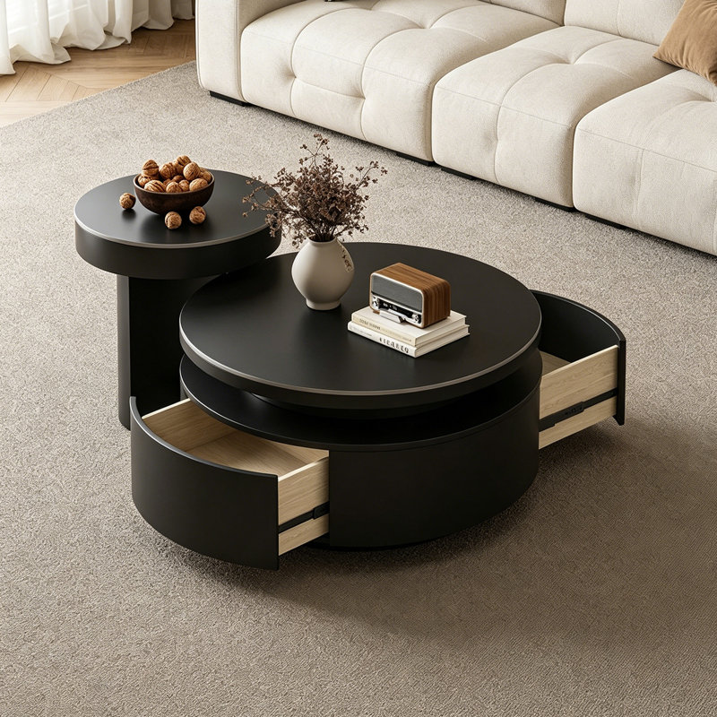 Lilliam, H 14,56 po x L 31,49 po x l 31,49 po, Noir